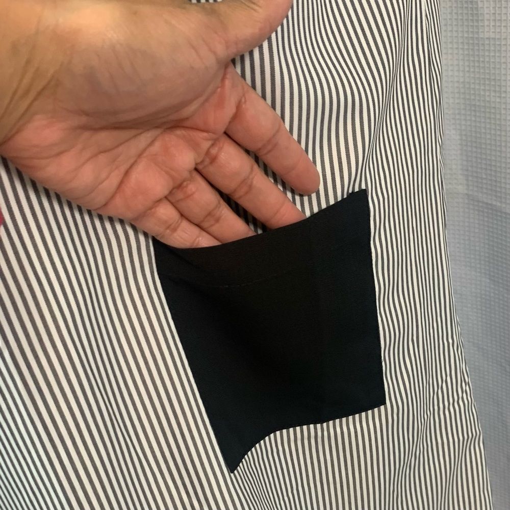 Emery Rose Colorblock Striped Pattern Patch Pocke… - image 4